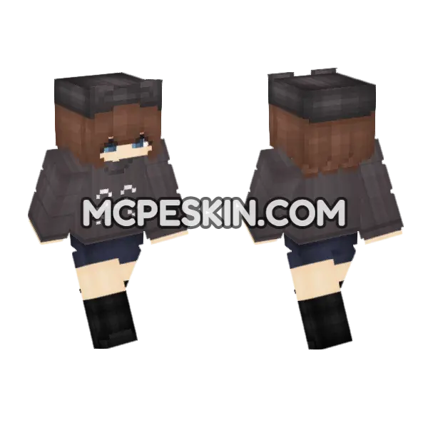 Aisha Original HD Skin Minecraft Bedrock skin, front and back