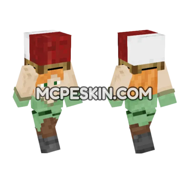 Alex Bed Skin Minecraft Bedrock skin, front and back