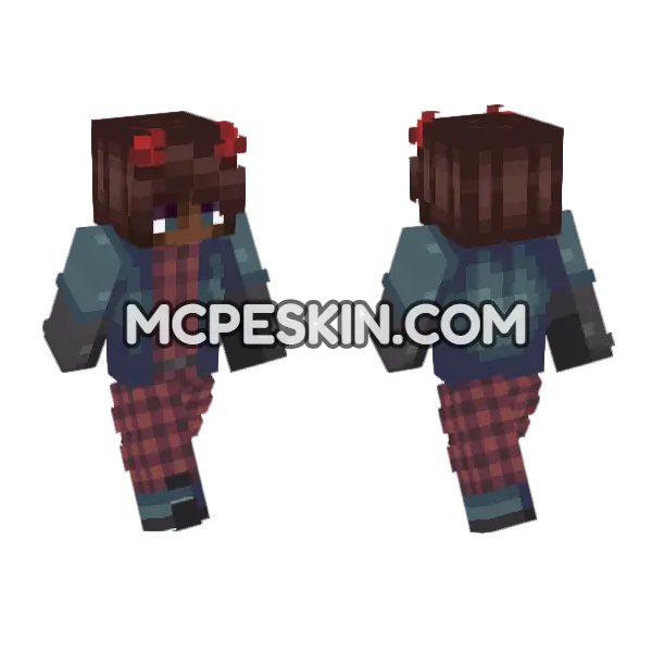 Alice The Demon Girl Minecraft Bedrock skin, front and back