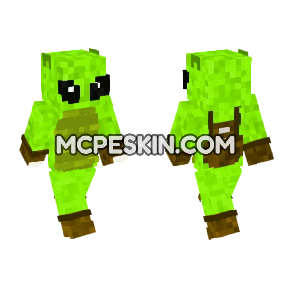 Alien Scavenger Minecraft Bedrock skin, front and back