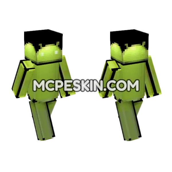 Alien Skin Minecraft Bedrock skin, front and back