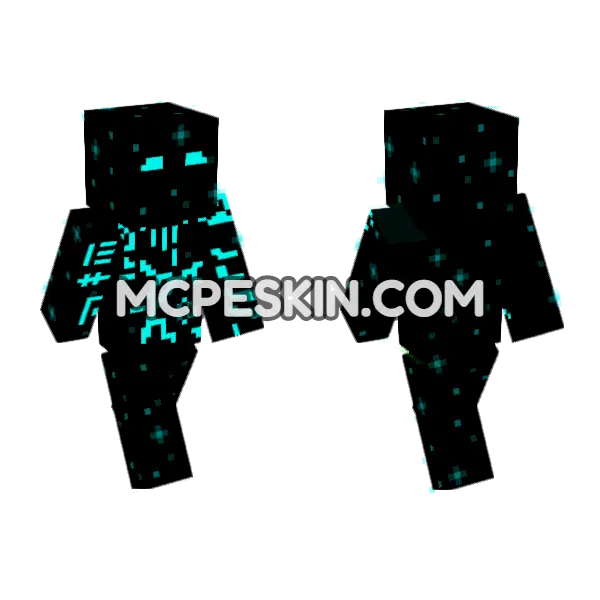 Alien Spirit Minecraft Bedrock skin, front and back