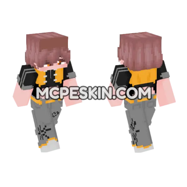 Alt Outfit For RP Minecraft Bedrock skin, front and back