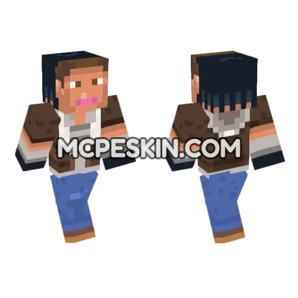 Alyx Vance Minecraft Bedrock skin, front and back