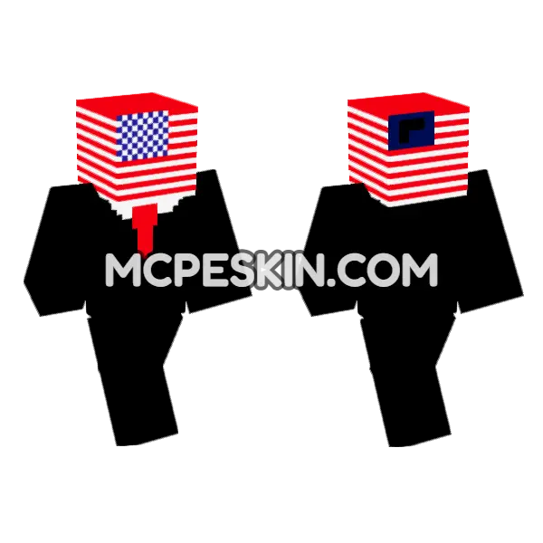 American Flag Skin Minecraft Bedrock skin, front and back
