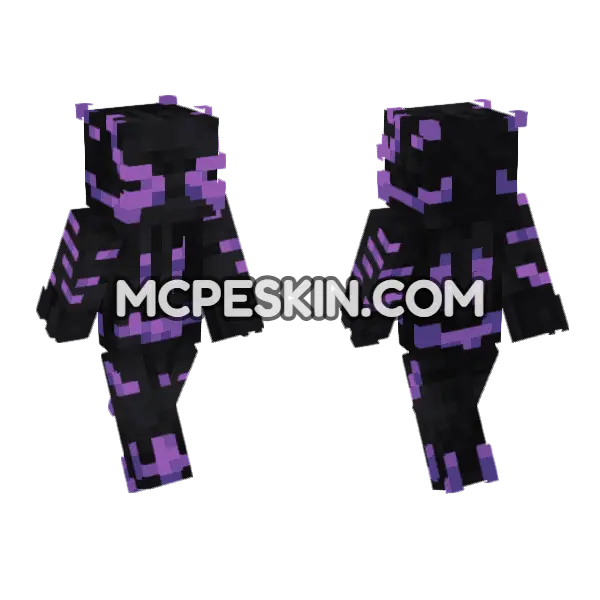 Amethyst Minecraft Bedrock skin, front and back