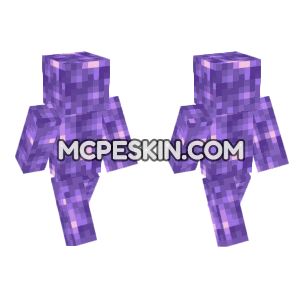 Amethyst Block Skin Minecraft Bedrock skin, front and back