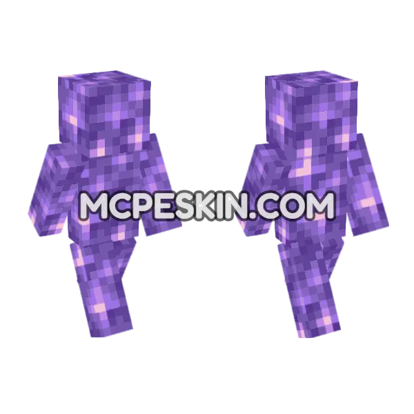 Amethyst Block Skin Minecraft Bedrock skin, front and back