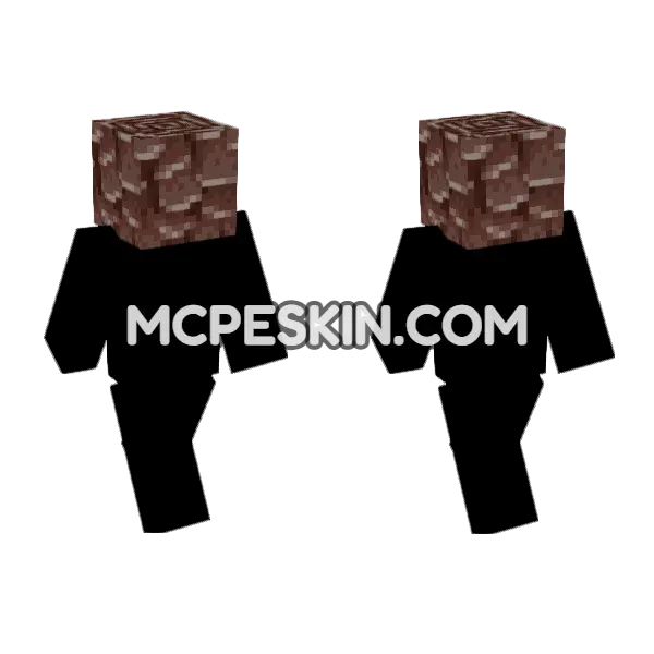 Ancient Debris Minecraft Bedrock skin, front and back