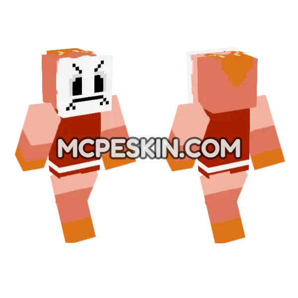 Angry Orange Blob, front and back