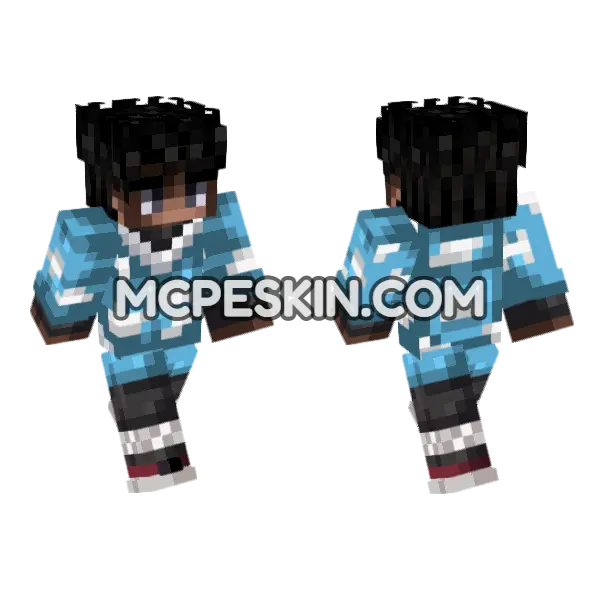 Anime 10 Minecraft Bedrock skin, front and back