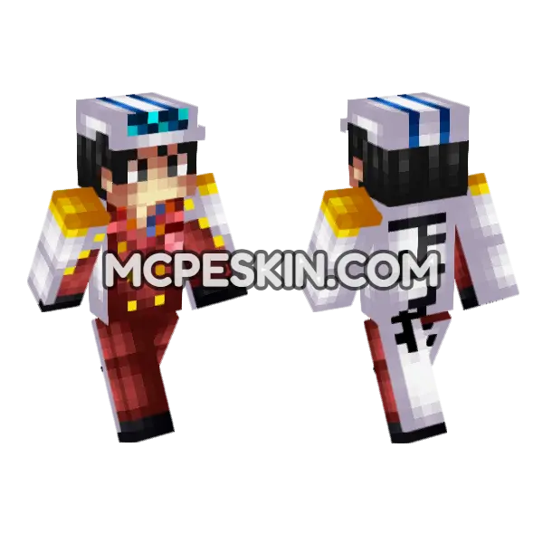 Anime 10 Minecraft Bedrock skin, front and back
