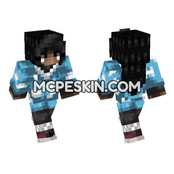 Anime 11 Minecraft Bedrock skin, front and back
