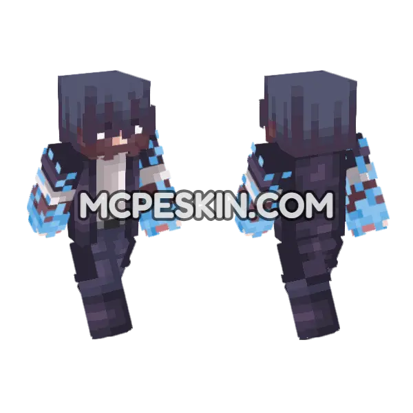 Anime 11 Minecraft Bedrock skin, front and back