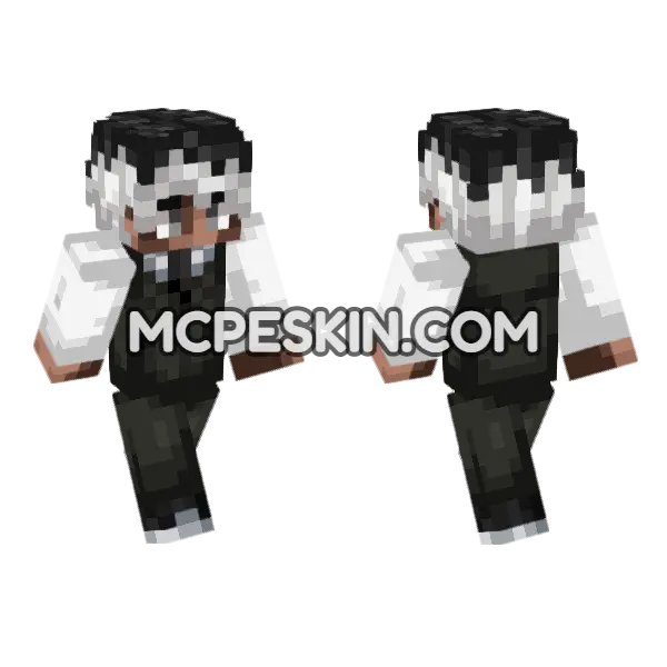 Anime 12 Minecraft Bedrock skin, front and back
