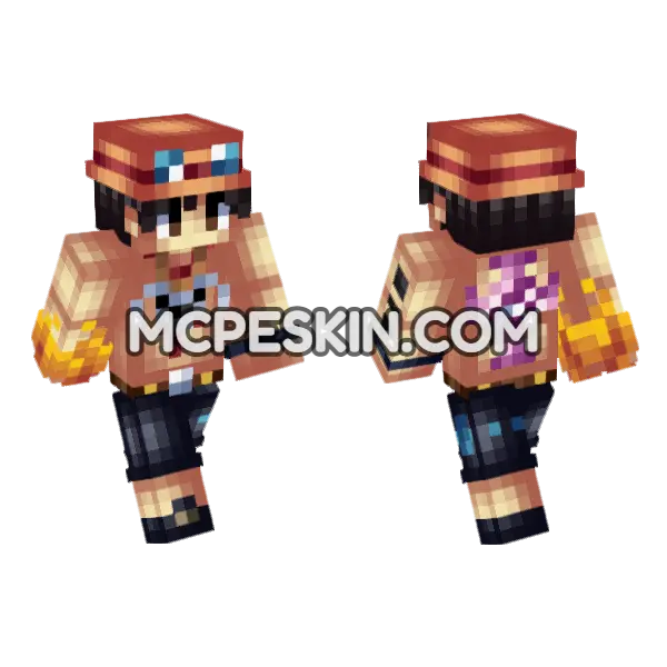 Anime 13 Minecraft Bedrock skin, front and back