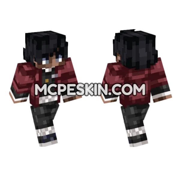 Anime 13 Minecraft Bedrock skin, front and back