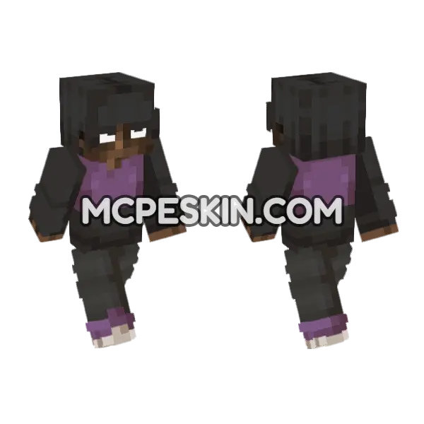 Anime 14 Minecraft Bedrock skin, front and back