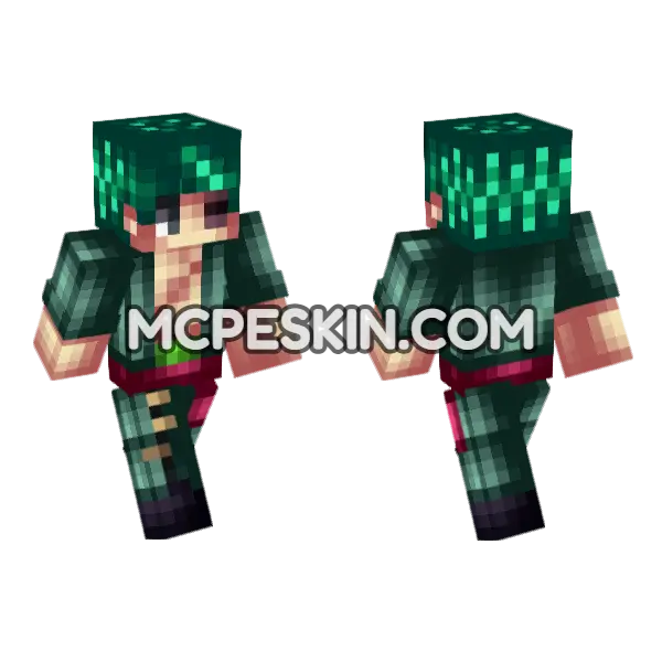 Anime 14 Minecraft Bedrock skin, front and back