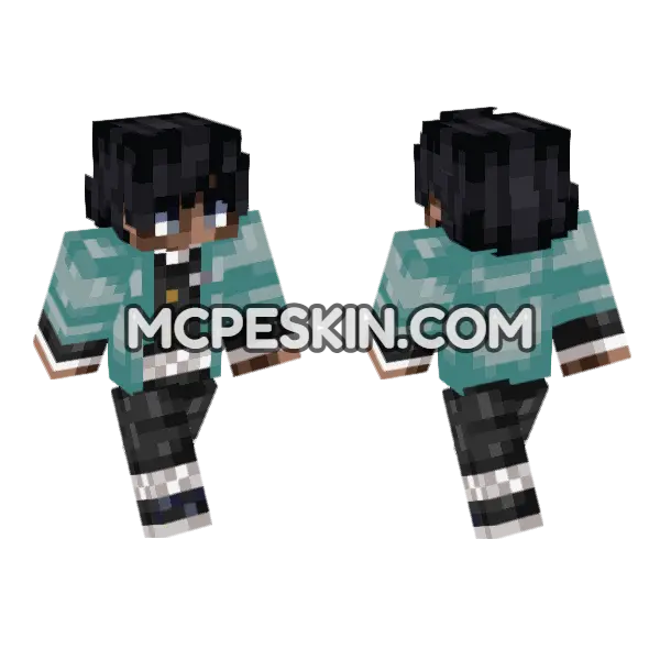 Anime 14 Minecraft Bedrock skin, front and back