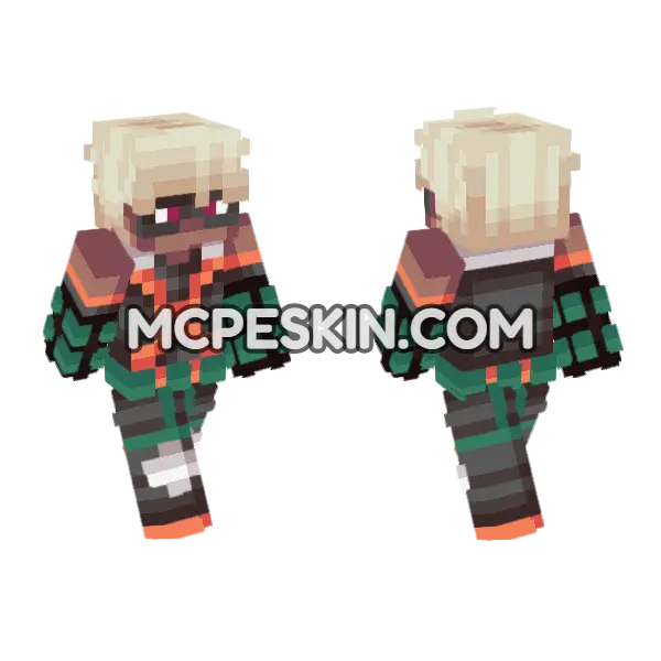 Anime 15 Minecraft Bedrock skin, front and back