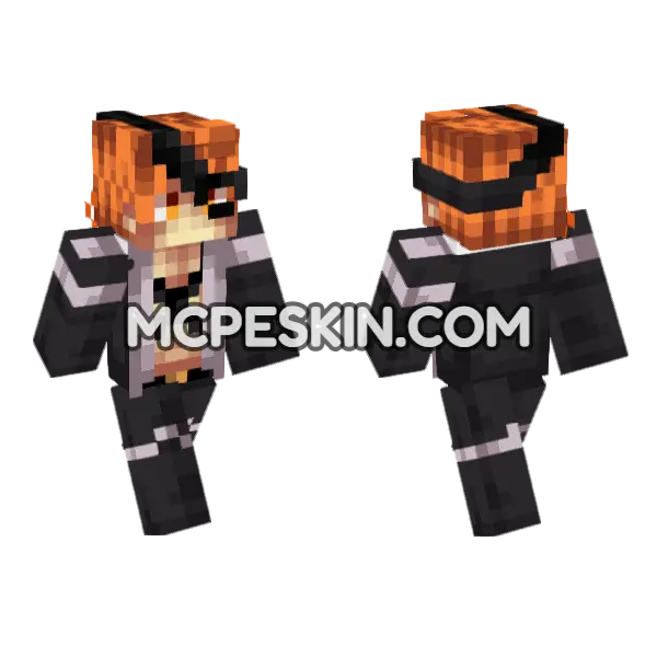 Anime 16 Minecraft Bedrock skin, front and back