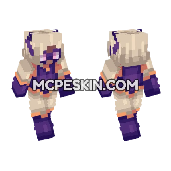 Anime 16 Minecraft Bedrock skin, front and back