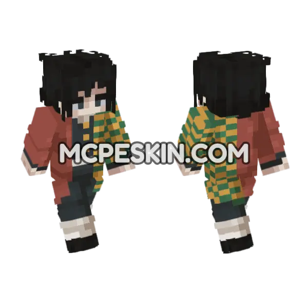 Anime 20 Minecraft Bedrock skin, front and back
