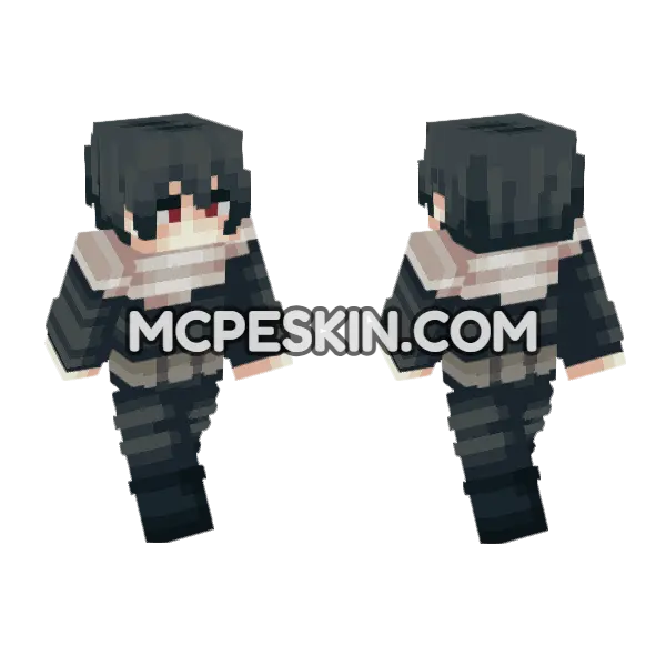 Anime 21 Minecraft Bedrock skin, front and back