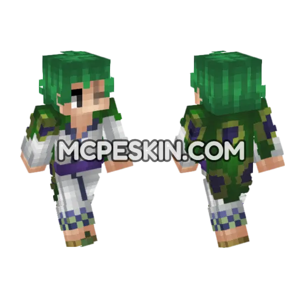 Anime 22 Minecraft Bedrock skin, front and back