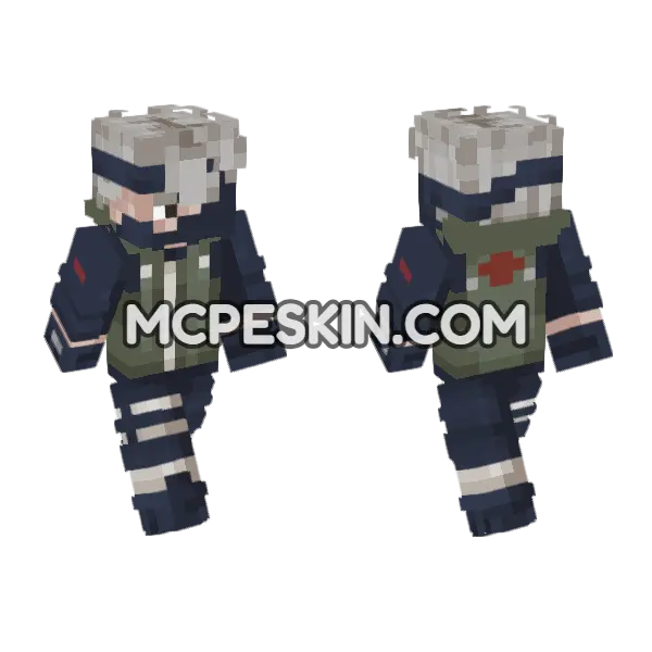 Anime 24 Minecraft Bedrock skin, front and back