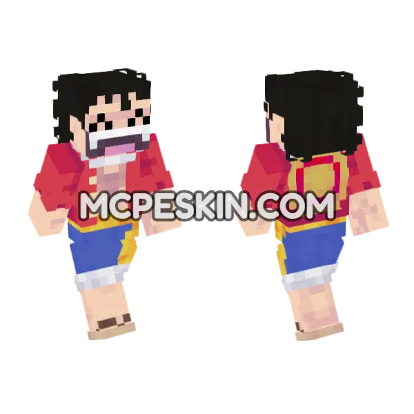 Anime 24 Minecraft Bedrock skin, front and back