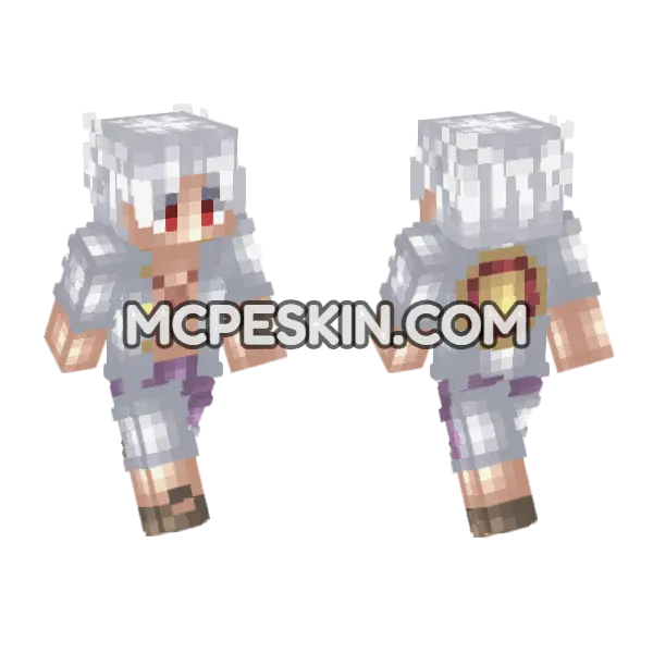 Anime 25 Minecraft Bedrock skin, front and back