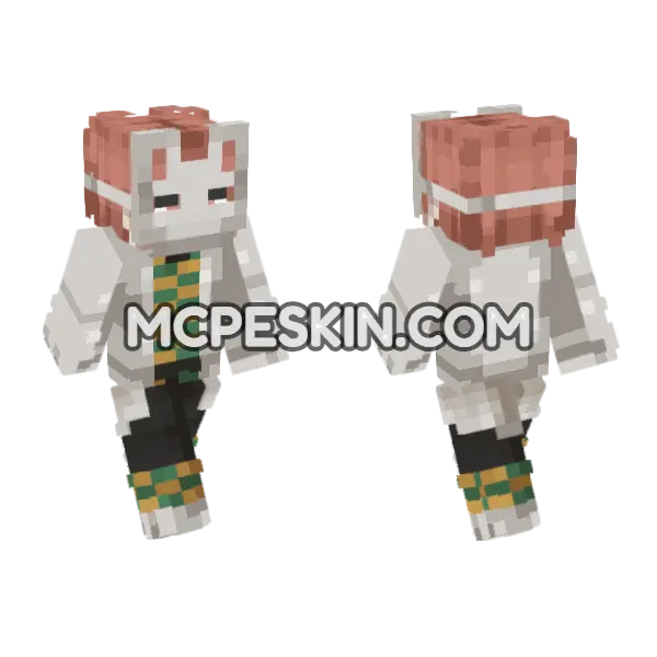 Anime 27 Minecraft Bedrock skin, front and back