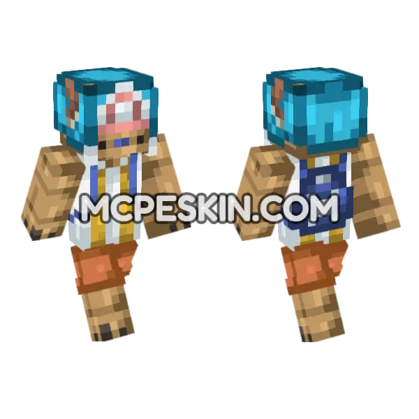 Anime 3 Minecraft Bedrock skin, front and back