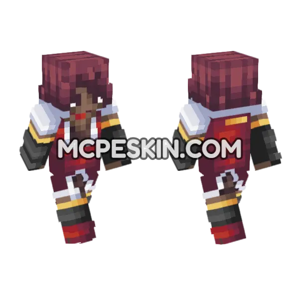 Anime 31 Minecraft Bedrock skin, front and back