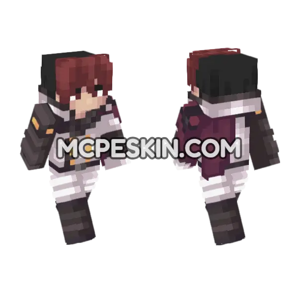 Anime 4 Minecraft Bedrock skin, front and back