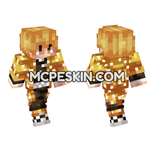 Anime 4 Minecraft Bedrock skin, front and back