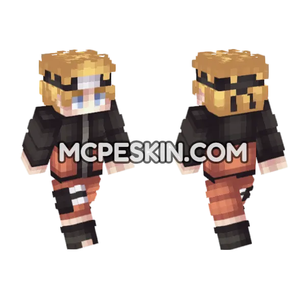 Anime 5 Minecraft Bedrock skin, front and back