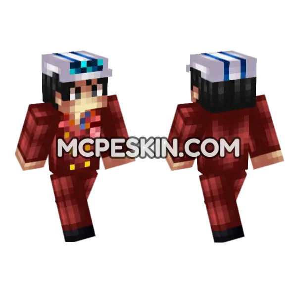 Anime 6 Minecraft Bedrock skin, front and back