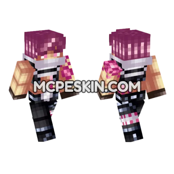 Anime 7 Minecraft Bedrock skin, front and back