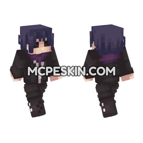 Anime 8 Minecraft Bedrock skin, front and back