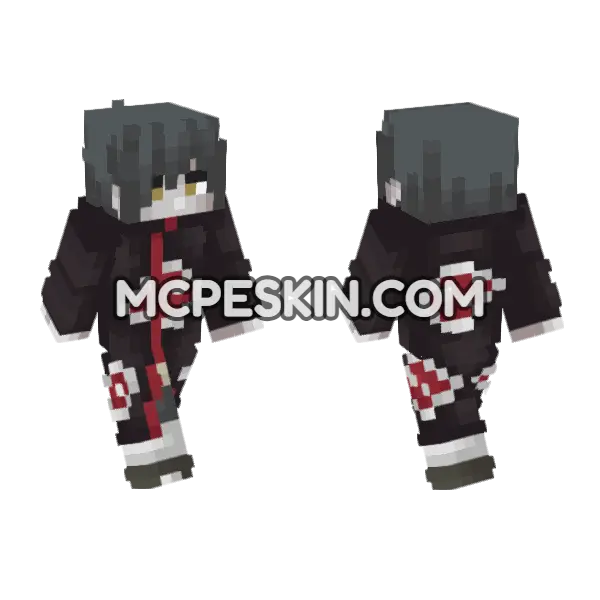 Anime 9 Minecraft Bedrock skin, front and back