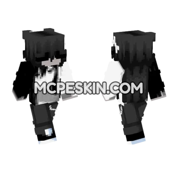 Anime Girl Minecraft Bedrock skin, front and back