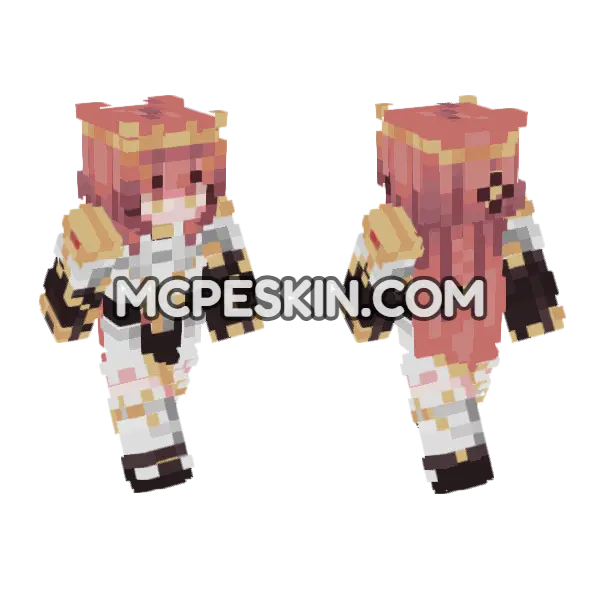 Anime Girl Skin Minecraft Bedrock skin, front and back