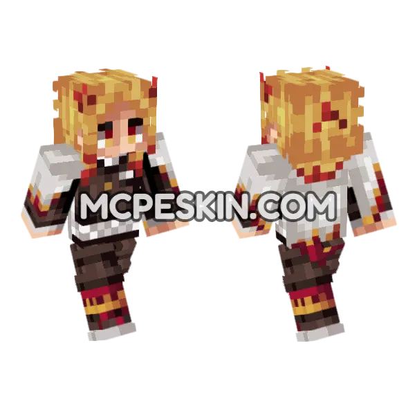 Anime Maid Skin Minecraft Bedrock skin, front and back