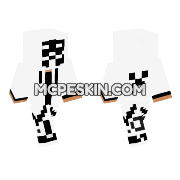 Anonymous Mask Skin Minecraft Bedrock skin, front and back