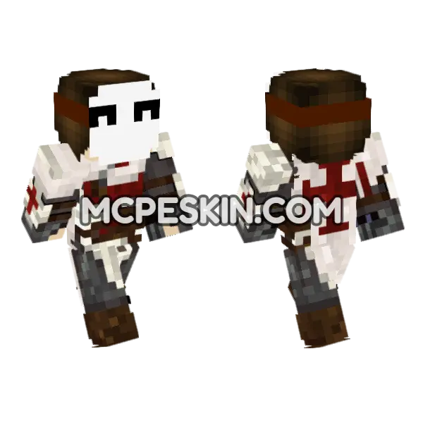 Another Mask Knight Minecraft Bedrock skin, front and back