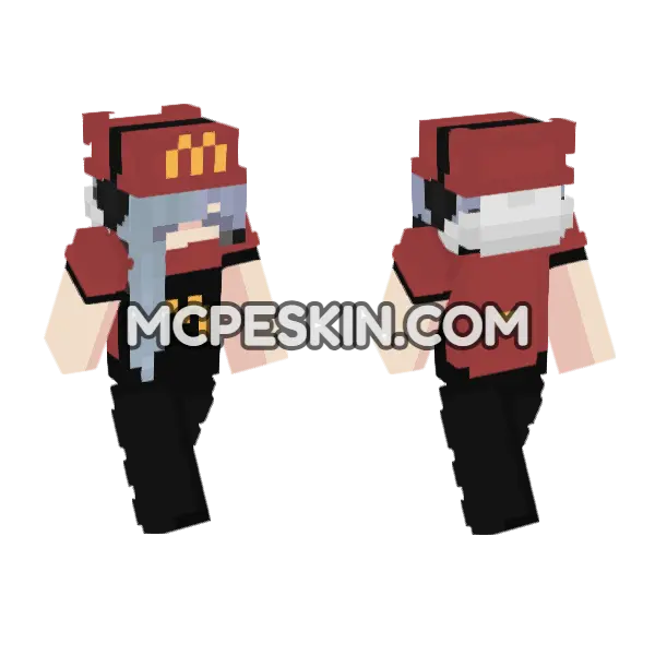 Anya McDonald's Uniform Minecraft Bedrock skin, front and back