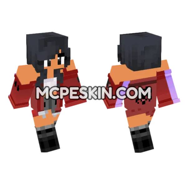 Aphmau Aaron Minecraft Bedrock skin, front and back